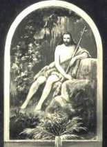 Obraz sv. Jana Křtitele, který byl údajně namalován podle podobizny K.H. Máchy.